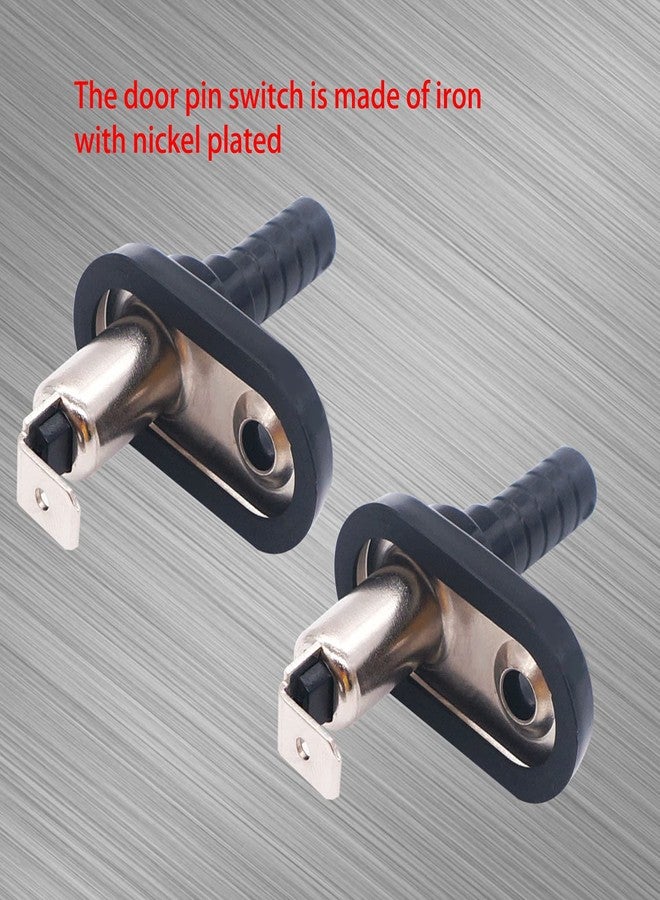 weideer 4Pcs 12V Mount Pin Switch Momentary Nickel Plated Universal Door Jamb Flange Light Hood Mount Switch with Rubber Boot for Car Boat K-025-L - Image 3